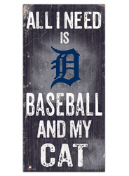 Detroit Tigers Baseball and My Cat 6x12 Sign
