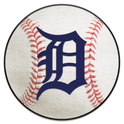 Detroit Tigers Baseball Rug - 27in. Diameter