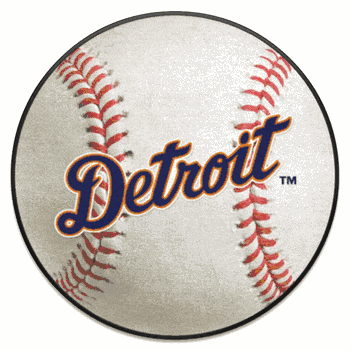 Detroit Tigers Baseball Rug - 27in. Diameter
