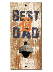Detroit Tigers Best Dad Bottle Opener  Wood Sign