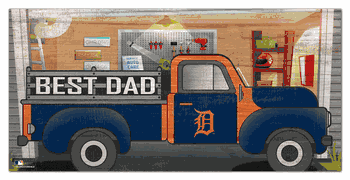 Detroit Tigers Best Dad Truck 6x12 Sign
