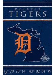 Detroit Tigers Coordinates 17x26