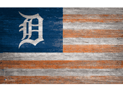 Detroit Tigers Distressed Flag 11x19