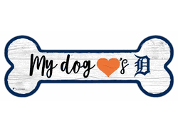 Detroit Tigers Dog Bone 6x12 Sign