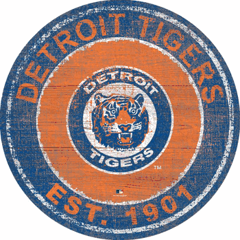 Detroit Tigers Heritage Logo Round Sign