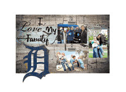 Detroit Tigers I Love my Family Clip Frame