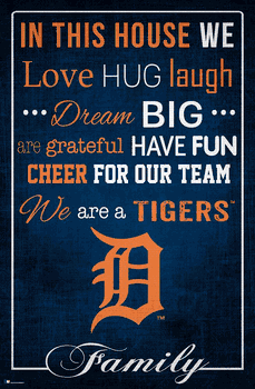 Detroit Tigers In This House 17x26