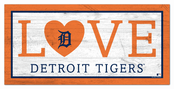 Detroit Tigers Love 6x12 Sign
