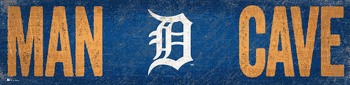 Detroit Tigers Man Cave 6x24 Sign