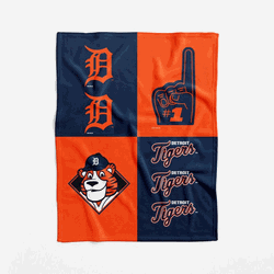 Detroit Tigers MLB Domino Swaddle Blanket 40x50 inches