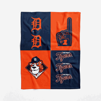 Detroit Tigers MLB Domino Swaddle Blanket 40x50 inches