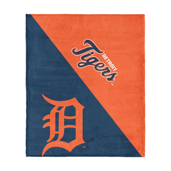 Detroit Tigers MLB Halftone Silk Touch Throw Blanket 46x60 inches