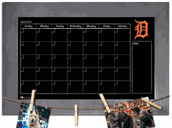 Detroit Tigers Monthly Chalkboard with frame & clothespins 11x19 Sign