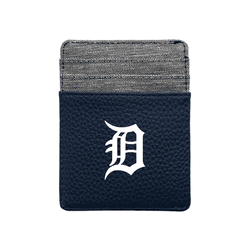 Detroit Tigers Pebble Front Pocket Wallet Navy