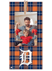 Detroit Tigers Plaid Clothespin 6x12 Sign