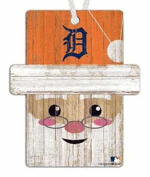 Detroit Tigers Santa Ornament