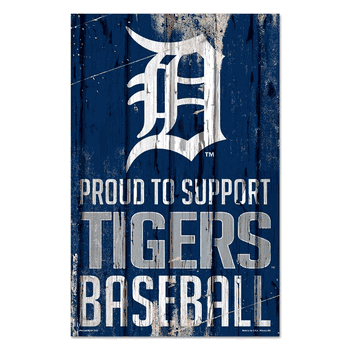 Detroit Tigers Sign 11x17 Wood Proud to Support Design