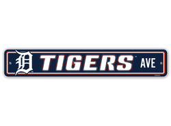 Detroit Tigers Sign 4x24 Plastic Street Style CO