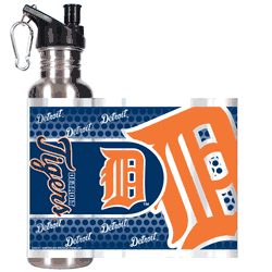 Detroit Tigers Stainless Steel Water Bottle with Hi-Def Metallic Graphics