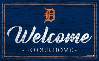 Detroit Tigers Team Color Welcome 11x19 Sign
