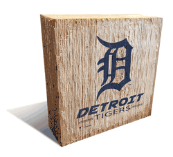 Detroit Tigers Team Logo Block 6X6