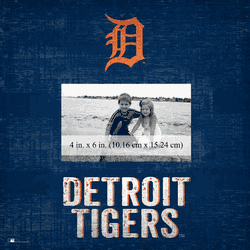 Detroit Tigers Team Name Frame 10"x10"