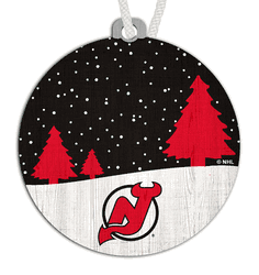 Devils Snow Scene Ornament
