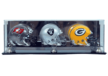Display Case Football Helmet Mini Triple Wall Mountable