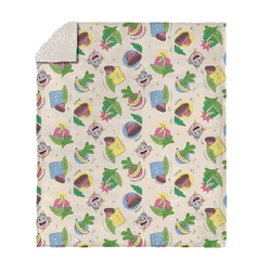 Dora the Explorer Boots Pattern Silk Touch Sherpa Throw 50 x 60 inches