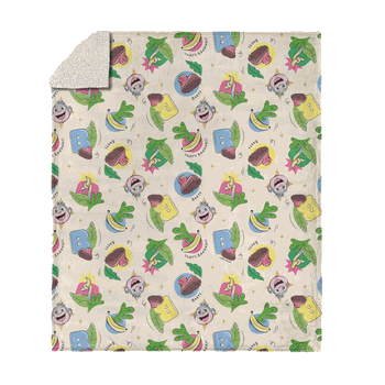 Dora the Explorer Boots Pattern Silk Touch Sherpa Throw 50 x 60 inches