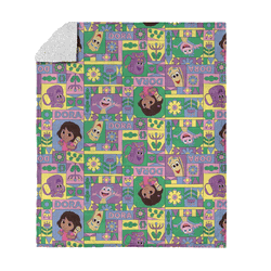 Dora the Explorer Dora and Friends Collage Silk Touch Sherpa Throw 50 x 60 inches