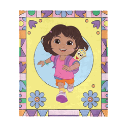 Dora the Explorer Running Dora Silk Touch Throw Blanket 40 x 50 inches