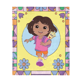 Dora the Explorer Running Dora Silk Touch Throw Blanket 40 x 50 inches