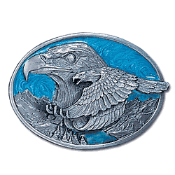 Double Eagle Enameled Belt Buckle