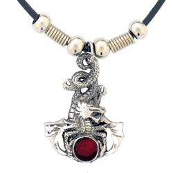 Dragon & Stone Adjustable Cord Necklace