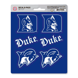 Duke Blue Devils 6 Count Mini Decal Sticker Pack