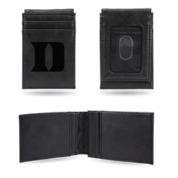 Duke Blue Devils Black Laser Engraved Front Pocket Wallet