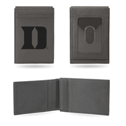 Duke Blue Devils Gray Laser Engraved Front Pocket Wallet