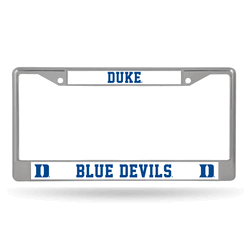 Duke Blue Devils Standard Chrome Frame with Plastic Inserts 12" x 6" Car/Truck Auto Accessory