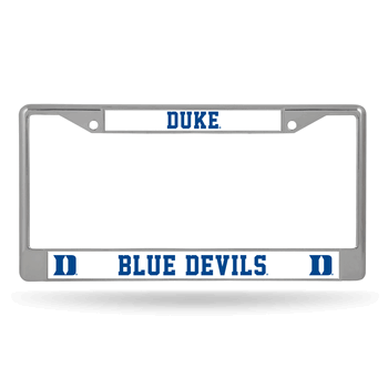 Duke Blue Devils Standard Chrome Frame with Plastic Inserts 12