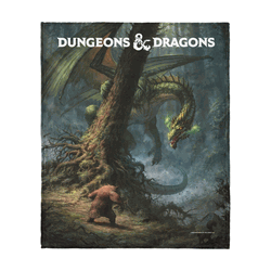 Dungeons & Dragons Epic Vision Owlbear vs Dragon Silk Touch Throw Blanket 50x60 inches