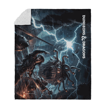 Dungeons & Dragons Epic Vision Tiamat Silk Touch Sherpa Throw Blanket 50x60 inches