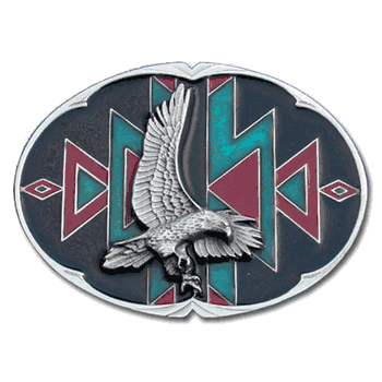 Eagle Enameled Belt Buckle