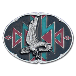 Eagle Enameled Belt Buckle