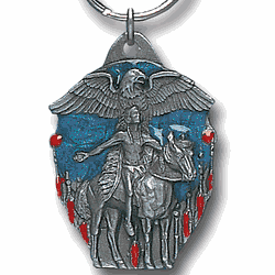 Eagle Spirit Metal Key Chain with Enameled Details