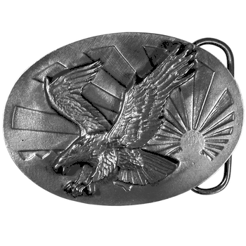 Eagle & Sun Antiqued Belt Buckle