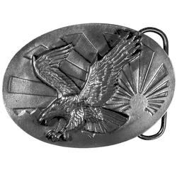Eagle & Sun Antiqued Belt Buckle