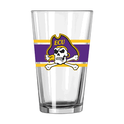 East Carolina Pirates 16oz Stripe Pint Glass
