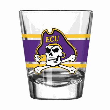 East Carolina Pirates 2oz Stripe Shot Glass