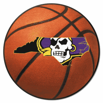 East Carolina Pirates Basketball Rug - 27in. Diameter